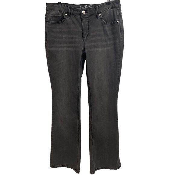 Gloria Vanderbilt Denim - Gloria Vanderbilt 8 Jeans Black Wash All Around Slimming Bootcut Mid-Rise